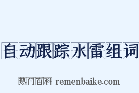 自动跟踪水雷组词是什么意思的图片